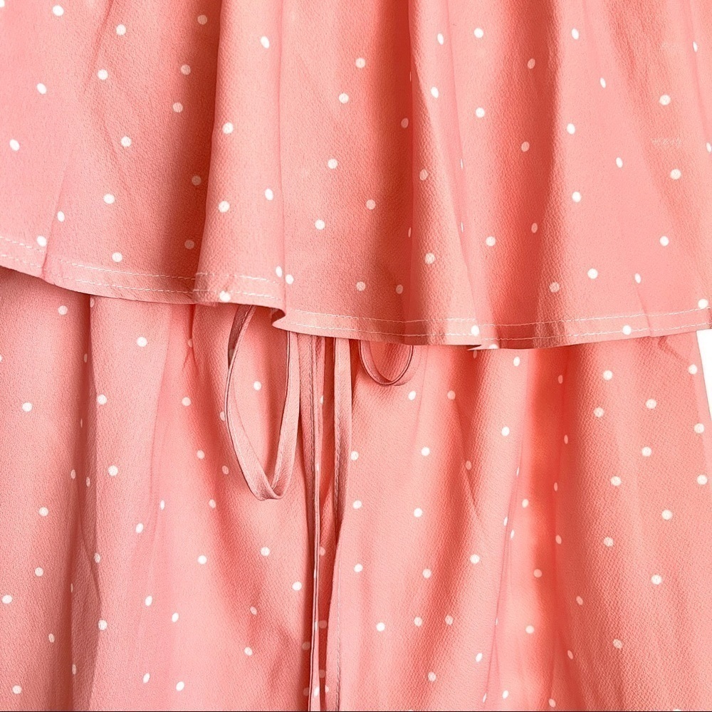 Super cute Private Label Peach Polka Dot Romper! Sz S ππβοΈπ - Picture 7 of 17